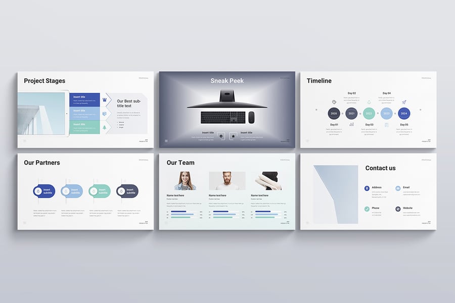 极简主义项目提案 PPT模板 (PPTX)