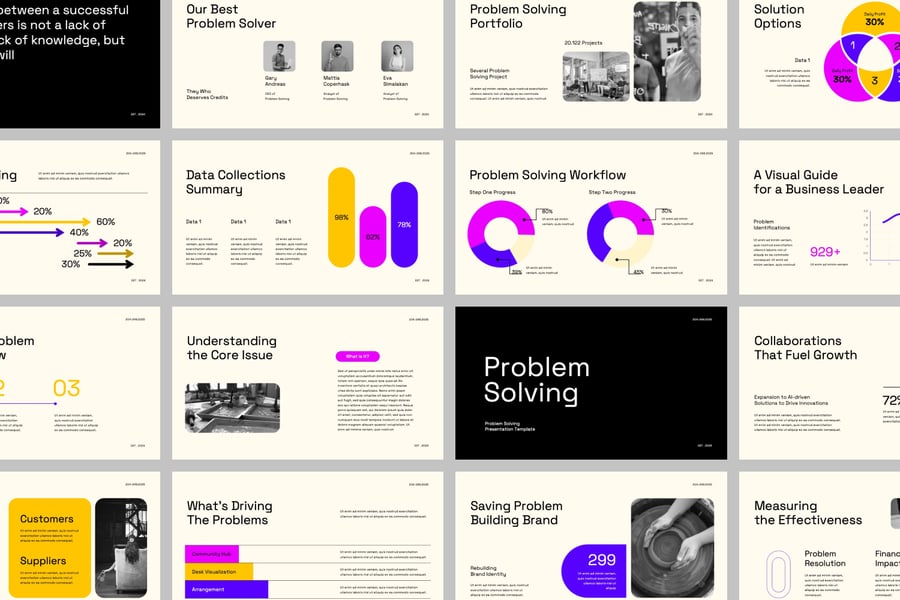 解决问题PPT模板 (PPTX)