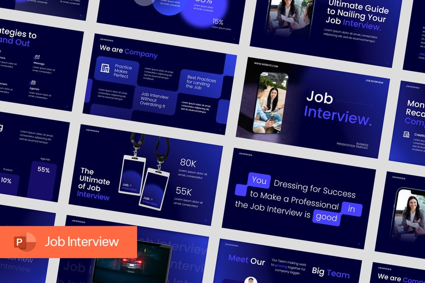 求职面试PPT模板 (PPTX)
