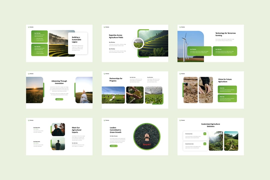 农业项目介绍PPT模板  (PPTX)