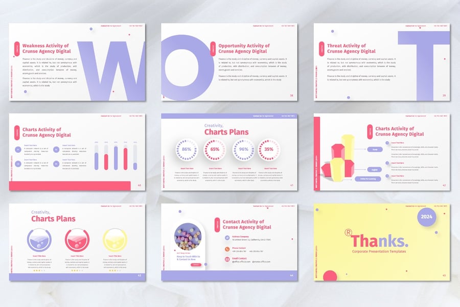 创意数字PPT模版 (PPTX)