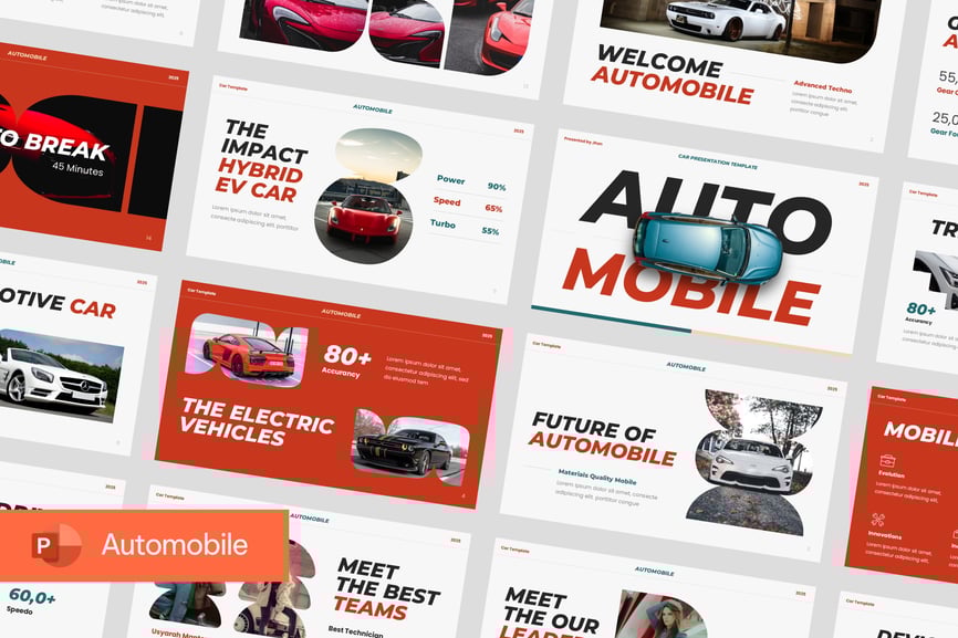 汽车技术介绍PPT模板 (PPTX)