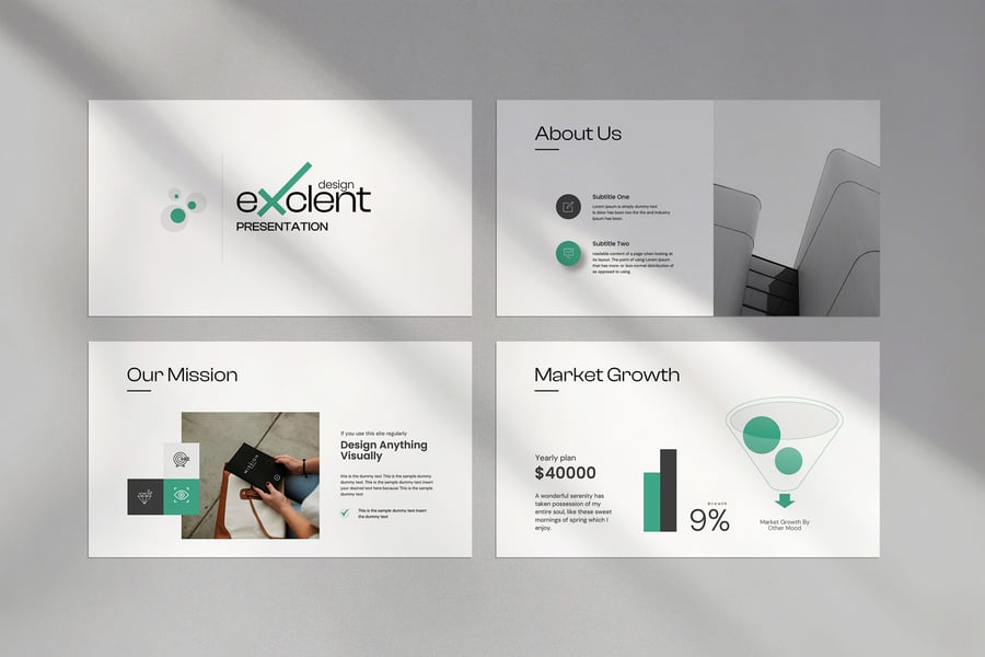 优秀的作品展示PPT模板 (PPTX)