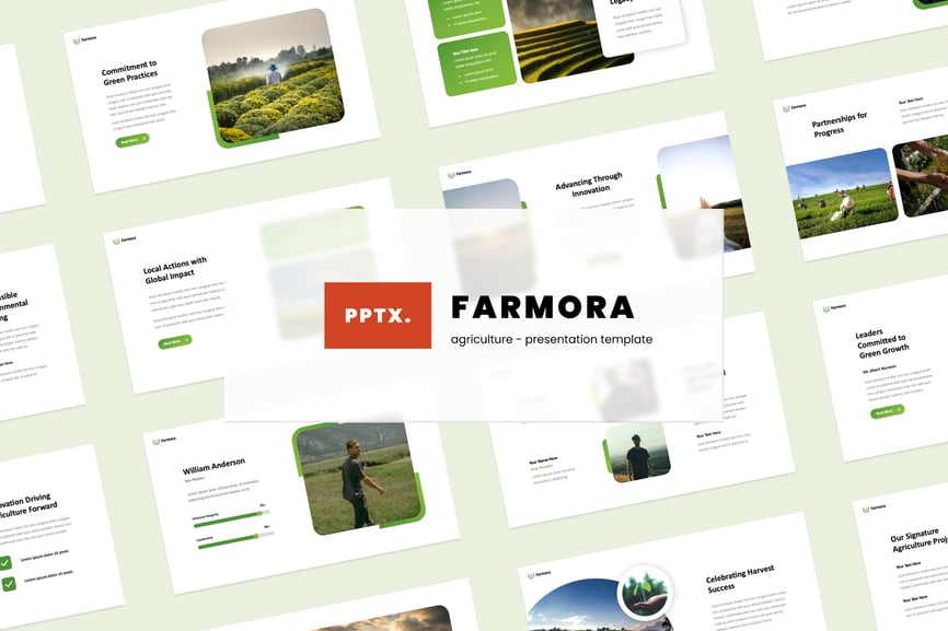 农业项目介绍PPT模板  (PPTX)