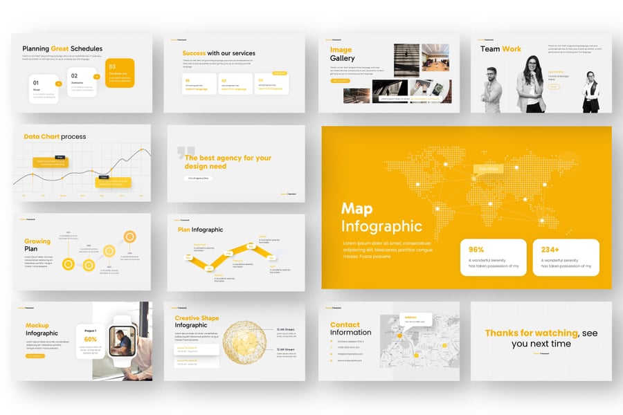 业务框架PPT模板 (PPTX)