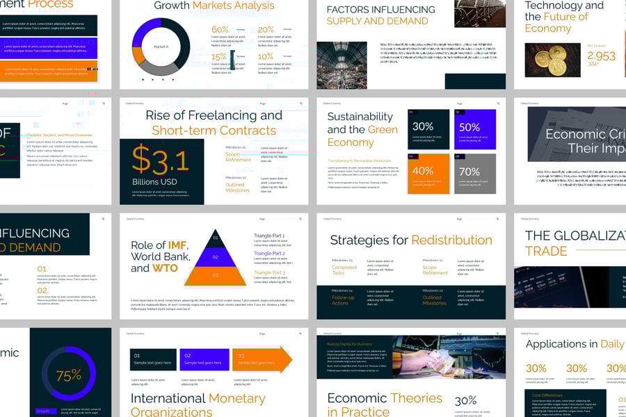 经济趋势预测PPT模板 (PPTX)