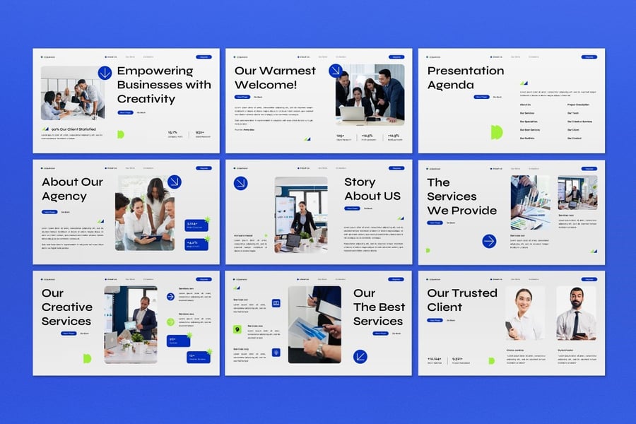 绿色现代创意商业PPT模板 (PPT)