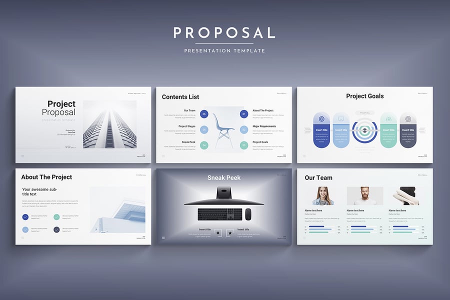 极简主义项目提案 PPT模板 (PPTX)