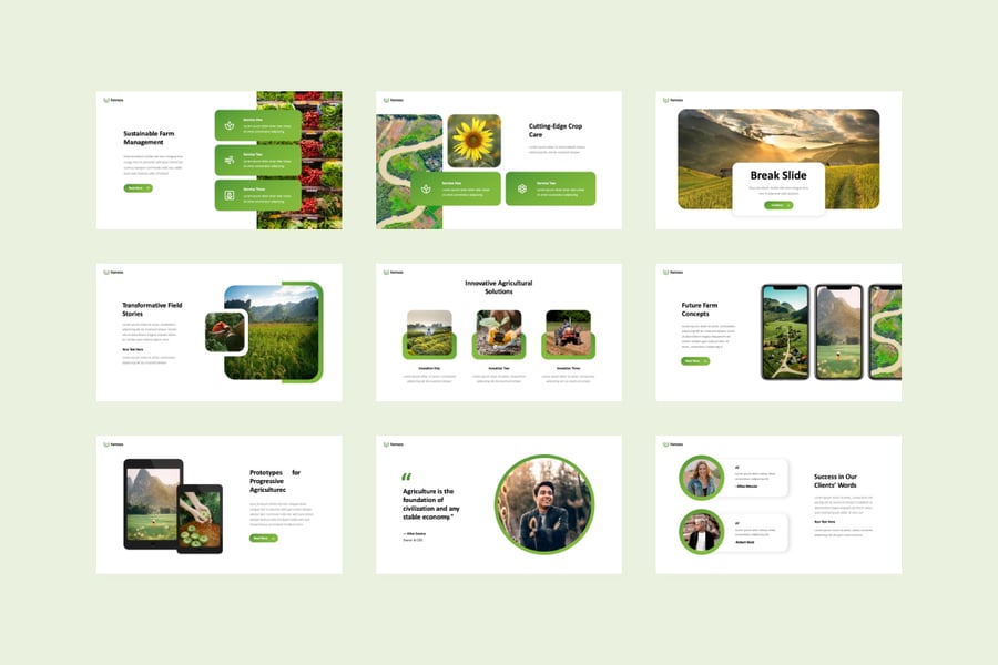 农业项目介绍PPT模板  (PPTX)