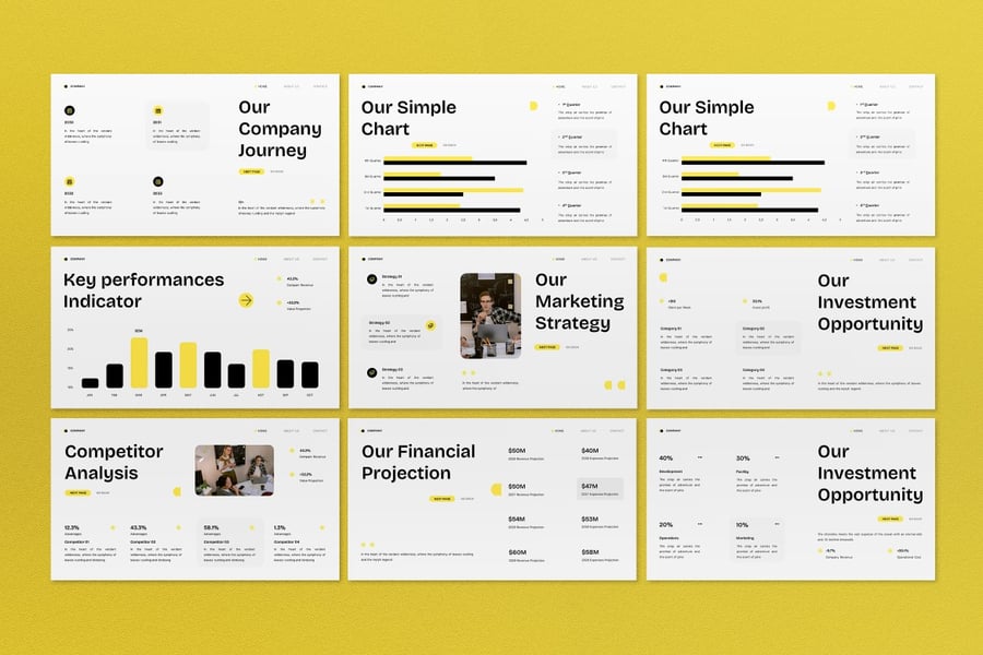 黄色现代创意演讲稿PPT模板 (PPT)