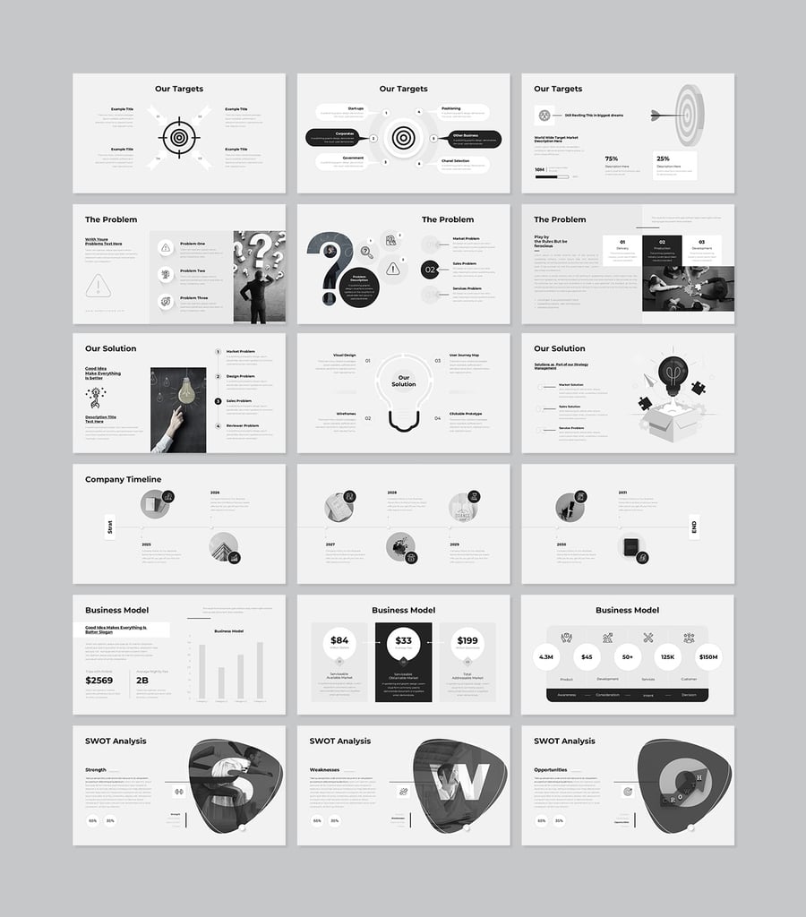 简约现代的极简主义 PPT模板 (PPTX)