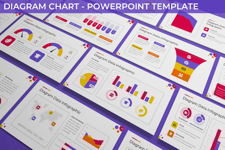 图表数据统计PPT模板 (PPT,PPTX)
