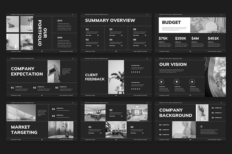 年度报告宣传材料PPT模板 (PPTX)