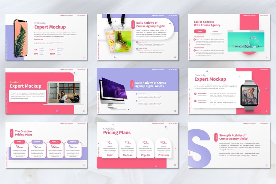 创意数字PPT模版 (PPTX)