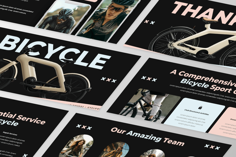 自行车介绍PPT模版 (PPTX)