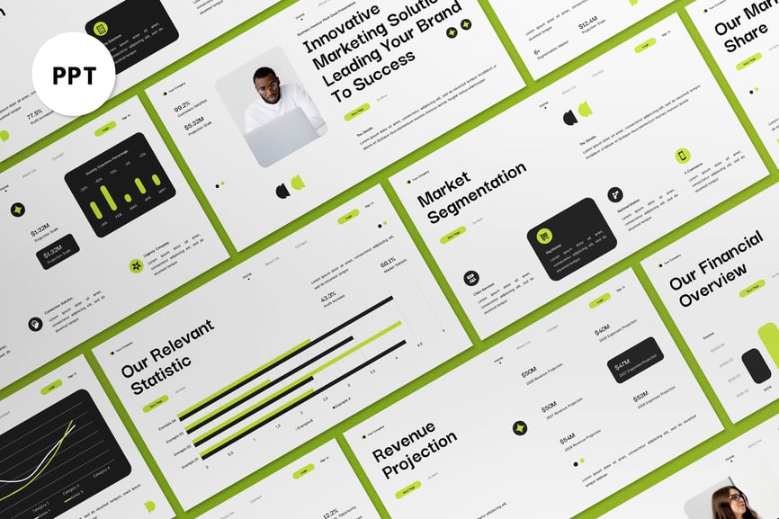 黑色现代创意宣传材料PPT模板 (PPT)