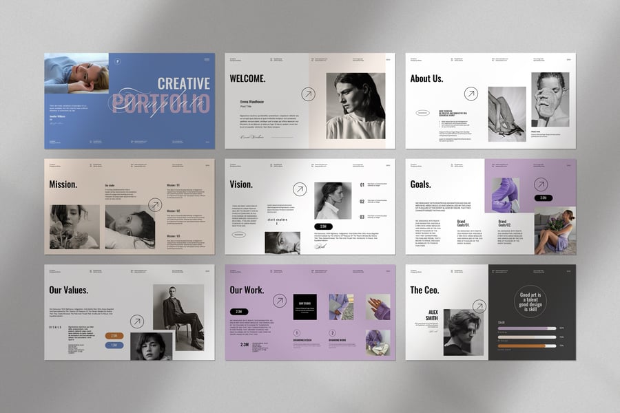 创意组合  PPT模板 (PPTX)