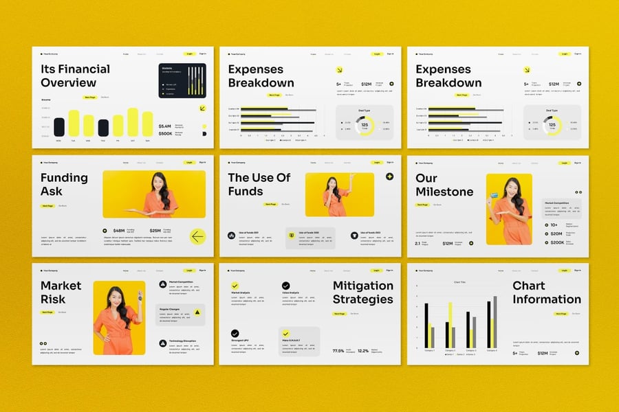 白色现代投资者宣传材料PPT模板 (PPT)