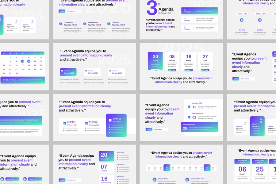 活动议程PPT模板 (PPTX)