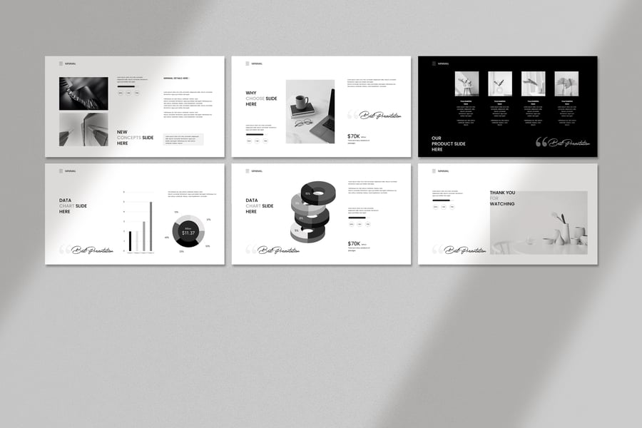 极简主义酷炫风格PPT模板  (PPTX)