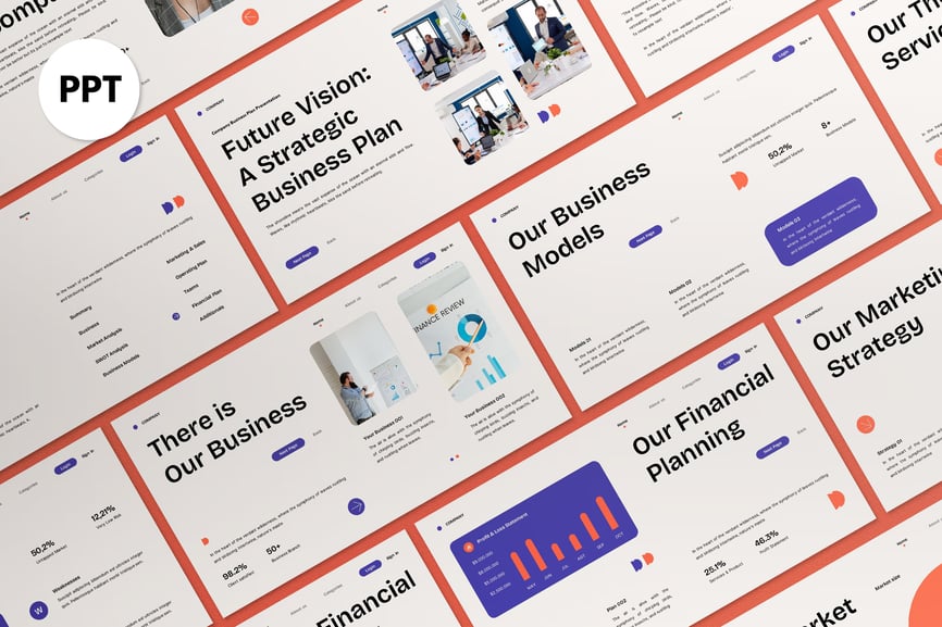 紫色创意现代商业计划PPT模板  (PPT)