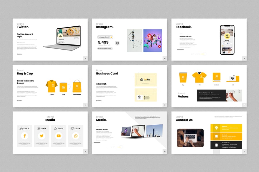 品牌指南PPT模板 (PPTX)