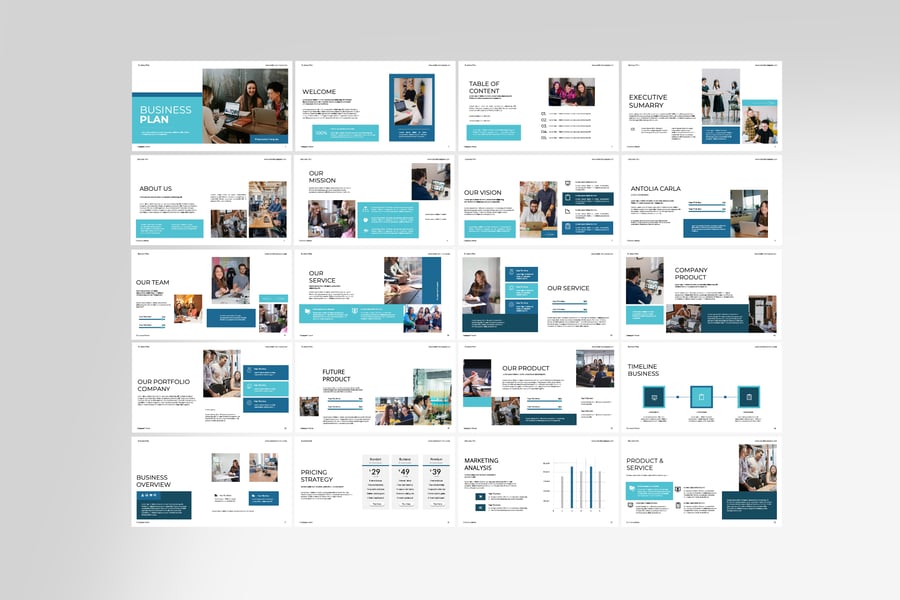 商业计划 PPT模板 (PPTX)