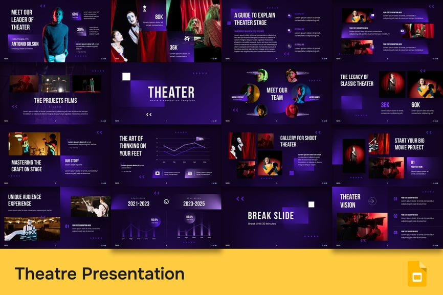 剧场电影PPT模板 (PPTX)