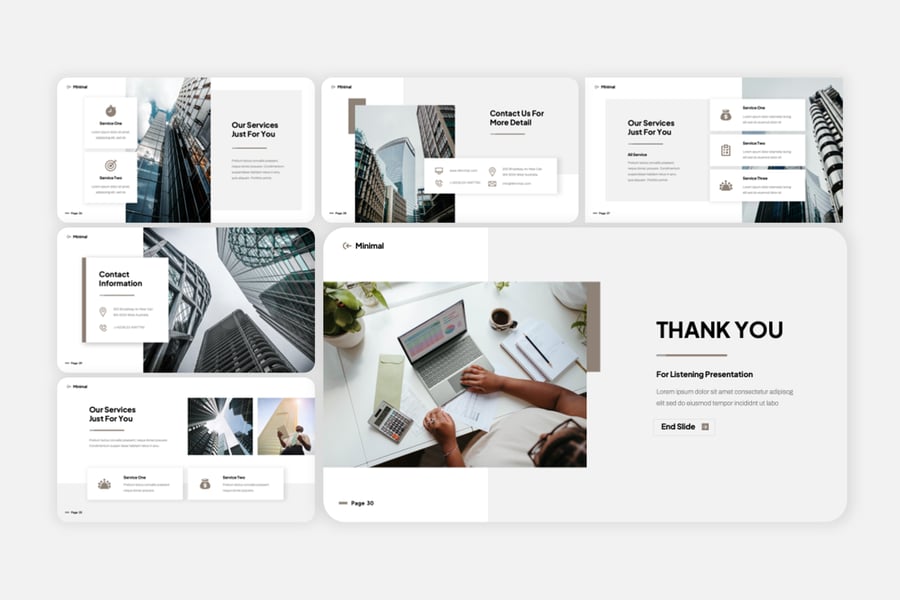 极简主义宣传演讲稿 PPT模板 (PPTX)