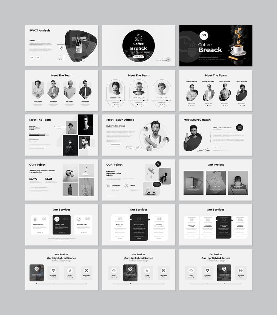 简约现代的极简主义 PPT模板 (PPTX)