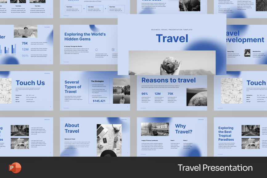 旅游行程PPT模版 (PPTX)