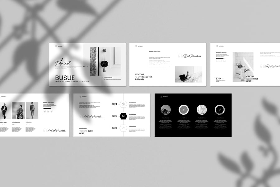 极简主义酷炫风格PPT模板  (PPTX)