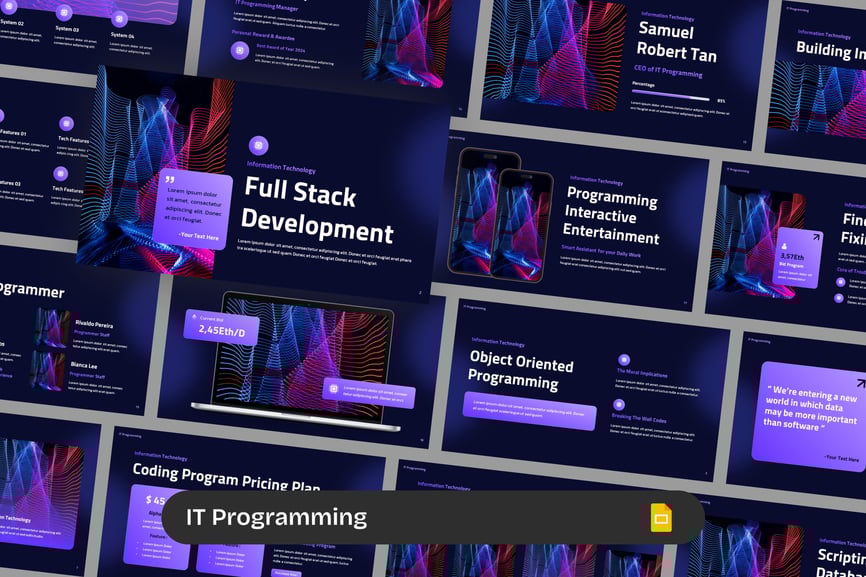 信息技术编程PPT模板 (PPTX)