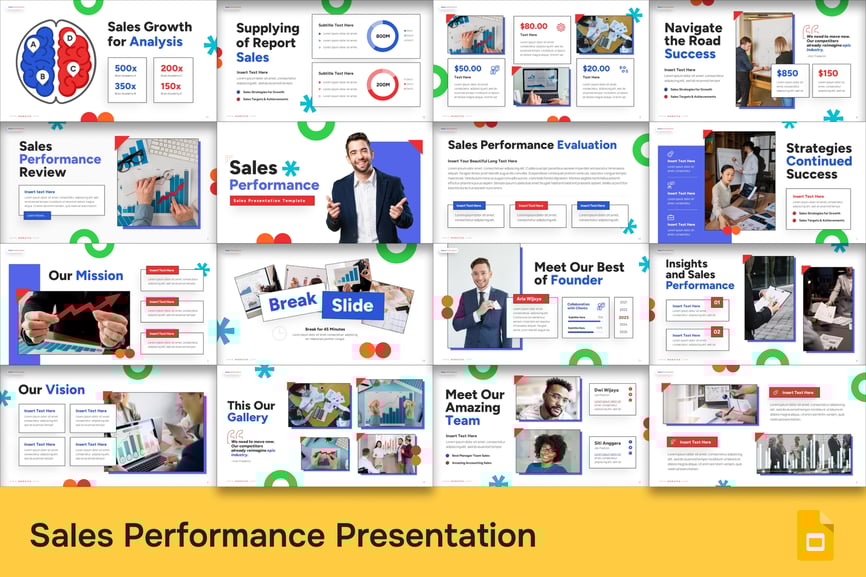 销售业绩PPT模板 (PPTX)