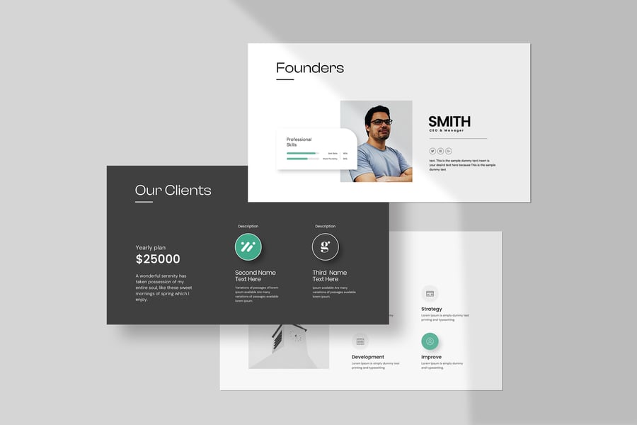 优秀的作品展示PPT模板 (PPTX)