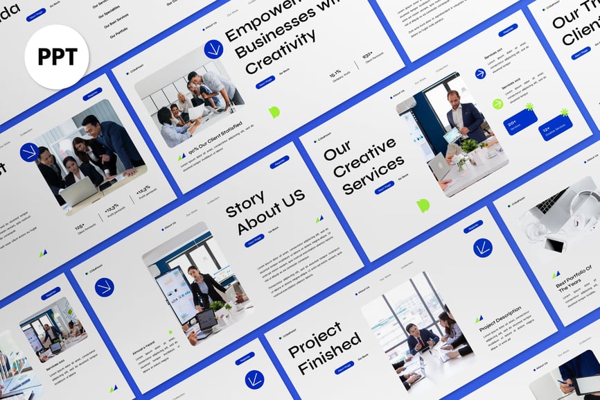 绿色现代创意商业PPT模板 (PPT)