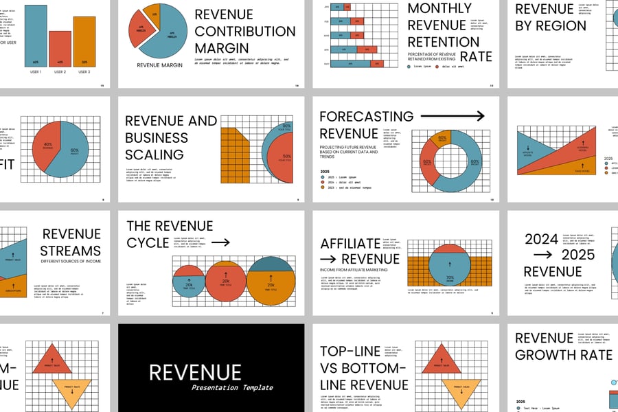 收入图表 PPT模板 (PPTX)