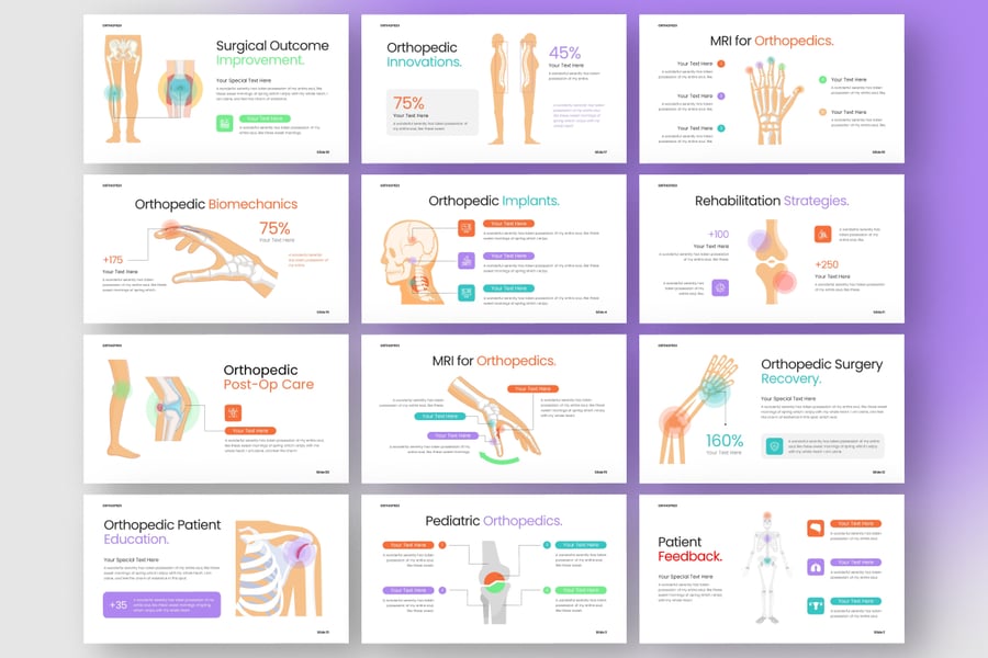 骨科医疗 PPT模板 (PPTX)