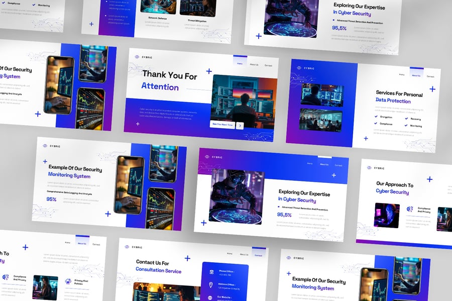 网络网络安全 PPT模板 (PPTX)