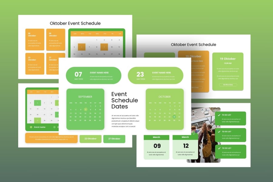 时间表数据信息图-PPT模板 (PPTX)