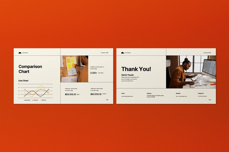 奶油数字项目经理PPT模板 (AI,PSD)