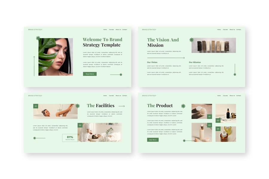 品牌策略-护肤PPT模板 (PPTX)