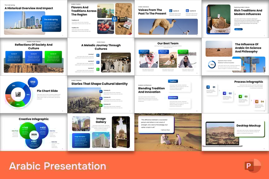 阿拉伯语PPT模板 (PPTX)