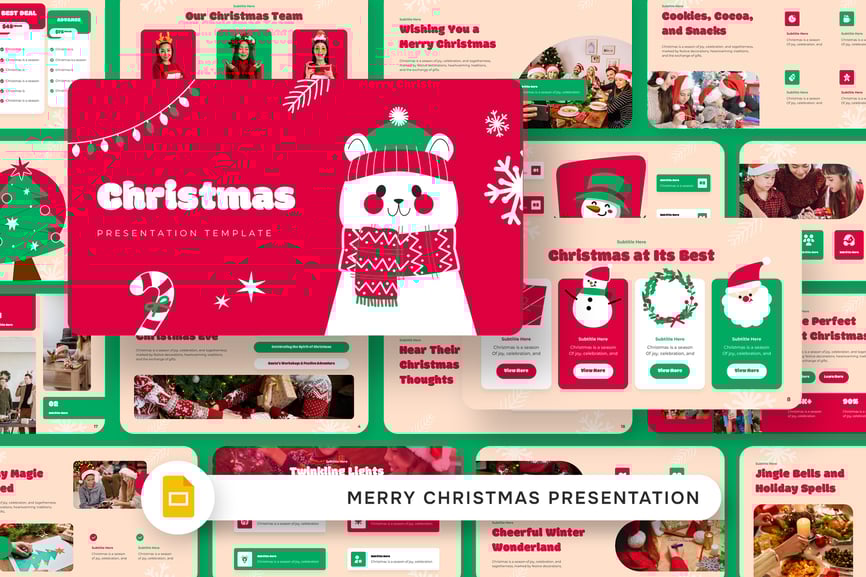 圣诞快乐PPT模板 (PPTX)