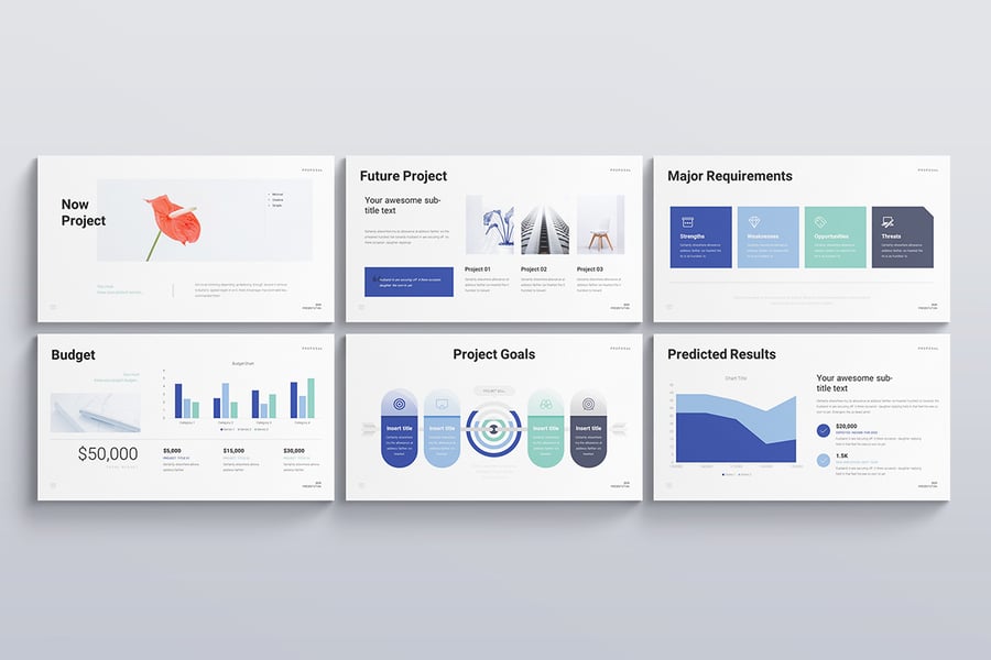 极简主义项目提案 PPT模板 (PPTX)