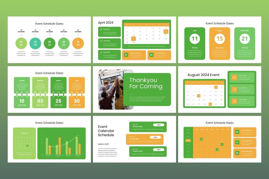 时间表数据信息图-PPT模板 (PPTX)