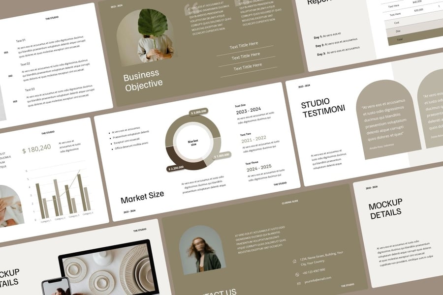 创意工作室宣传材料PPT模板 (PPTX)