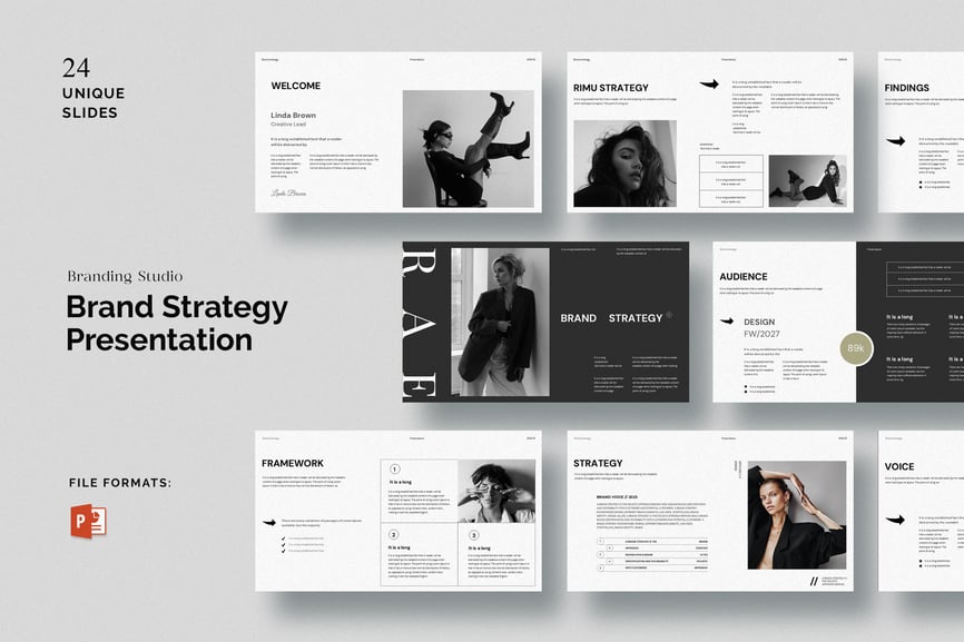 品牌战略PPT模板 (PPTX)