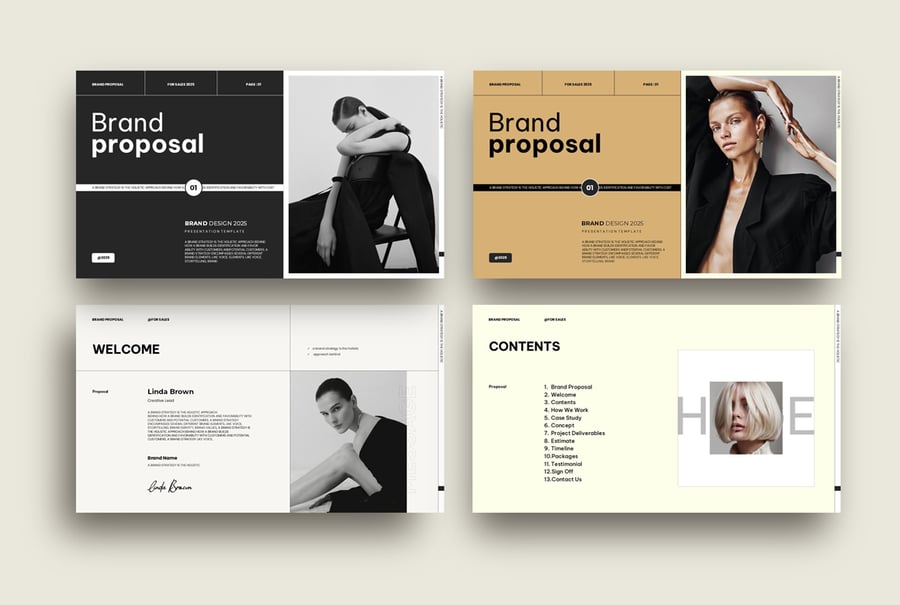 品牌提案演示PPT模板  (PPTX)