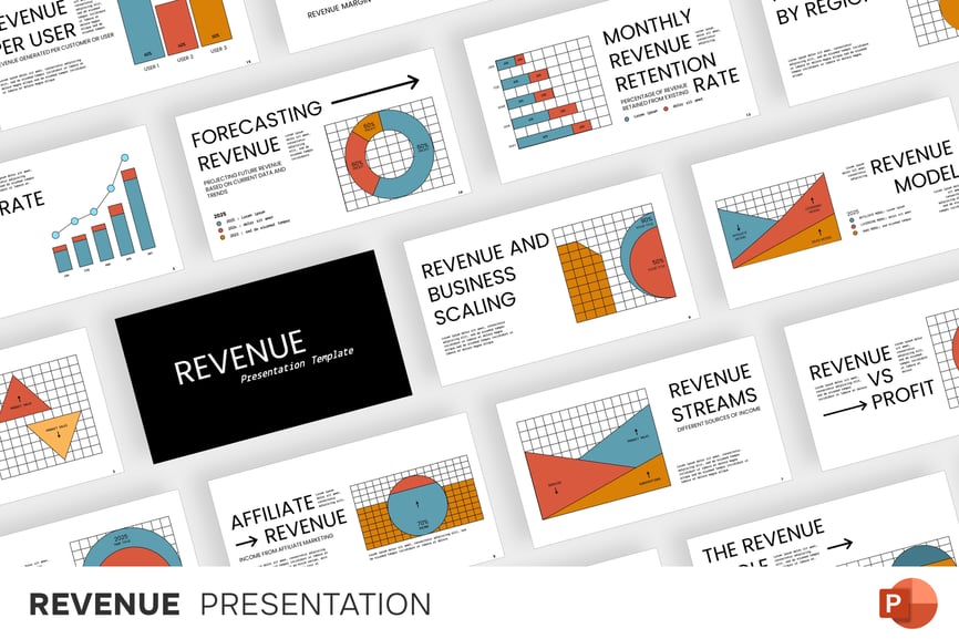 收入图表 PPT模板 (PPTX)